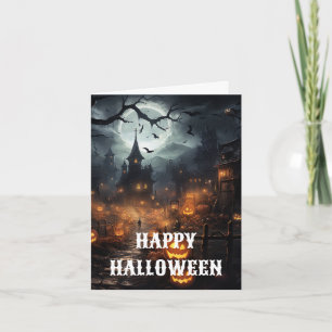 Tarjeta espeluznante de Halloween