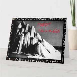 Tarjeta espeluznante del horror de Halloween de