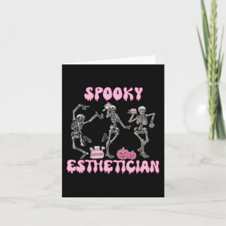Tarjeta Espeluznante Esteticista Halloween Skeleton Therap