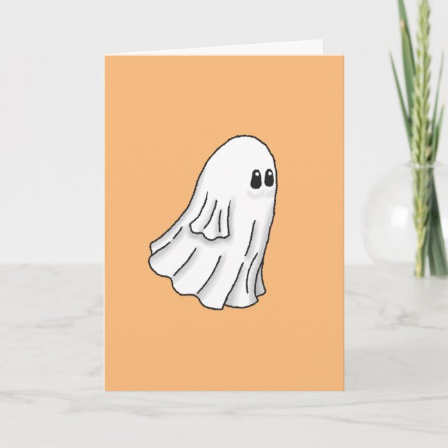Tarjeta espeluznante feliz de Halloween (Anverso)
