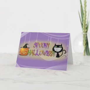 Tarjeta espeluznante Halloween