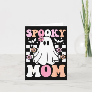 Tarjeta Espeluznante Mamá Halloween Ghost Costume Retro Gr