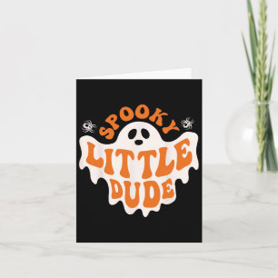 Tarjeta Espeluznante pequeño fantasma Boo Halloween niño p