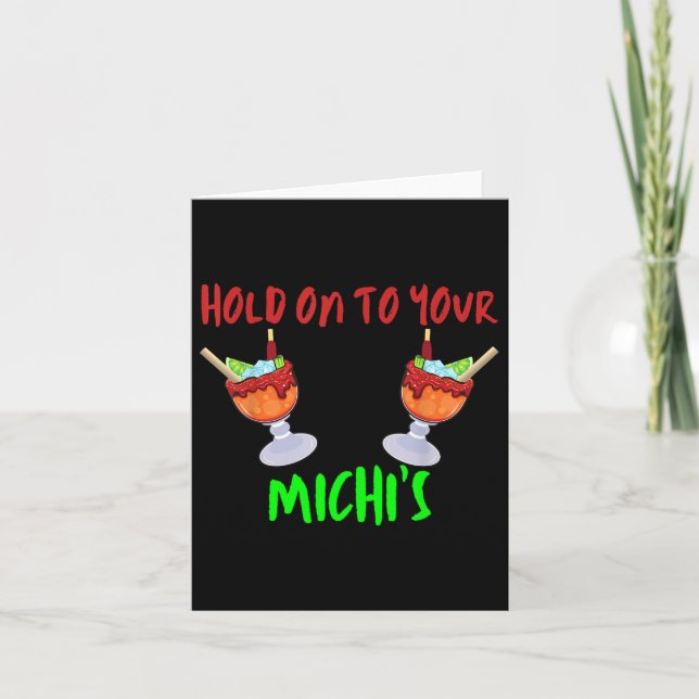 Tarjeta Espera A Tu Graciosa Michelada Cinco De Mamáes (Anverso)