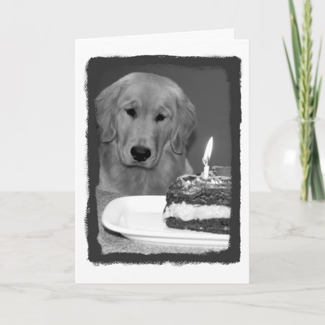 Tarjeta Espera de la torta de cumpleaños (Anverso)