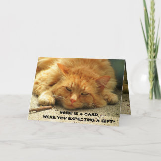 Tarjeta ¿Esperabas un regalo? Eso es lindo. Mean Kitty