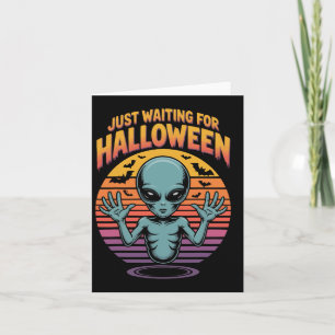 Tarjeta Esperando A Halloween Alien Vibes