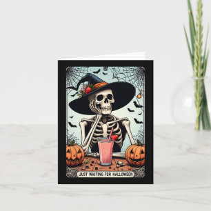 Tarjeta Esperando a las brujas del Gorra del Skeleton de H