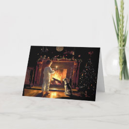 Tarjeta Esperando a Santa por el incendio