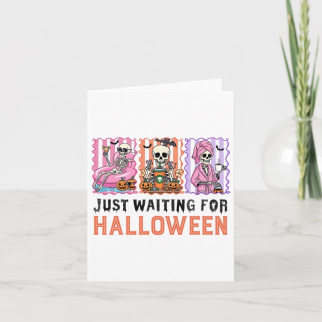 Tarjeta Esperando Al Espantador Verano De Halloween (Anverso)
