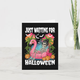 Tarjeta Esperando Al Espantador Verano De Halloween