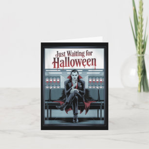 Tarjeta Esperando la divertida cita de Halloween V