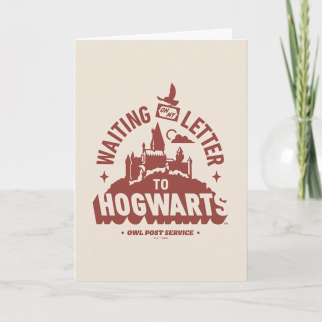 Tarjeta Esperando mi Carta de HOGWARTS™ (Anverso)