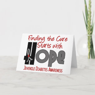 Tarjeta ESPERANZA 4 de la diabetes juvenil