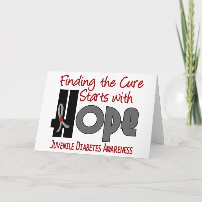 Tarjeta ESPERANZA 4 de la diabetes juvenil (Anverso)