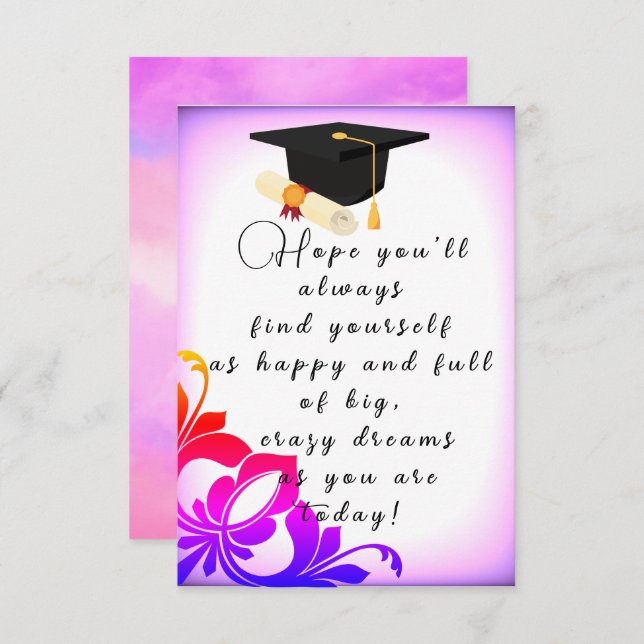 Tarjeta Esperanza con graduación (Anverso / Reverso)