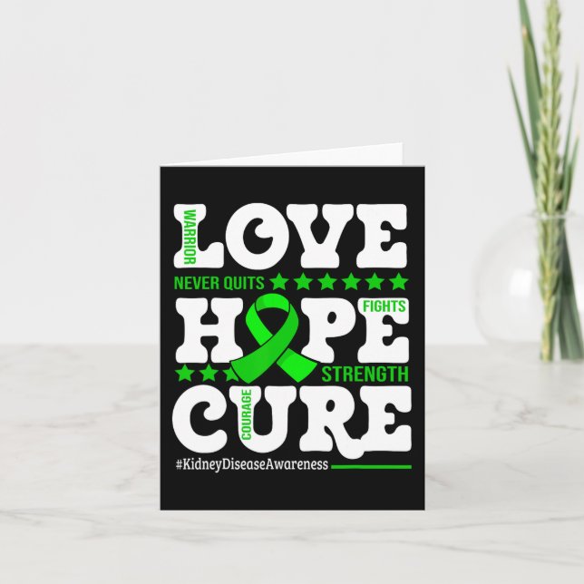 Tarjeta Esperanza Cure Warrior Apoyo a la Concienciación s (Anverso)