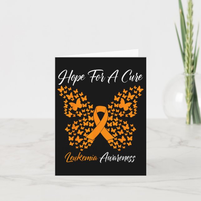 Tarjeta Esperanza De Cura De La Leucemia De Mariposa, Cánc (Anverso)