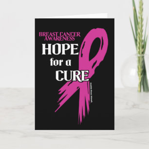 Tarjeta Esperanza de una cura/Cinta rota...Cáncer de mama