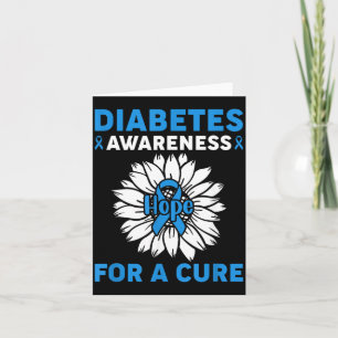 Tarjeta Esperanza de una cura Suower Blue Ribbon Diabetes