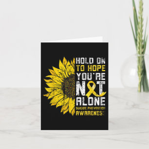 Tarjeta Esperanza del girasol Prevención del suicidio Amar