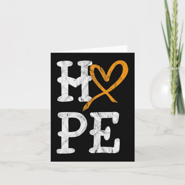 Tarjeta Esperanza Mes de Conciencia sobre Leucemia Cáncer  (Anverso)