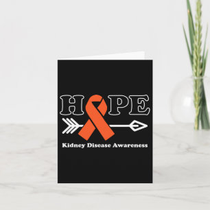 Tarjeta Esperanza - Naranja Ribbon para la Concienciación