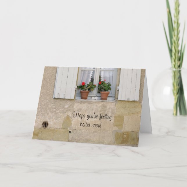 Tarjeta ¡Esperanza que usted está sintiendo mejor pronto! (Anverso)
