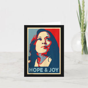 Tarjeta Esperanza Y Alegría Kamala Harris Obama Retrato De