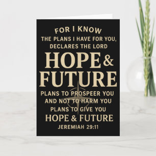Tarjeta Esperanza y futuro Jeremías 29_11 Biblia cristiana