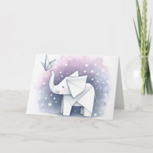 Tarjeta Esperanzas y sueños de los Elefantes de Origami