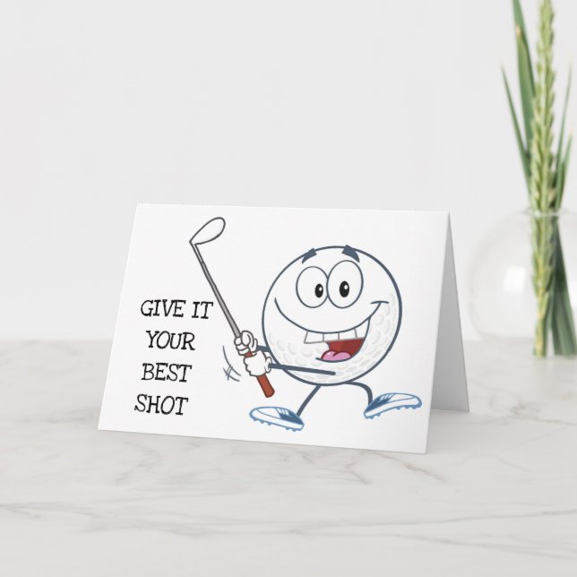 TARJETA ESPERO QUE SU CUMPLEAÑOS SEA **PAR-FECT** GOLFER (Anverso)