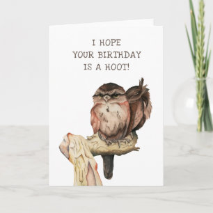 Tarjeta ¡Espero Que Su Cumpleaños Sea Un Hoot! Búho