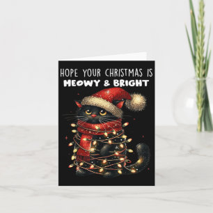 Tarjeta Espero Que Sus Navidades Sean Meowy Y amp; Brillan