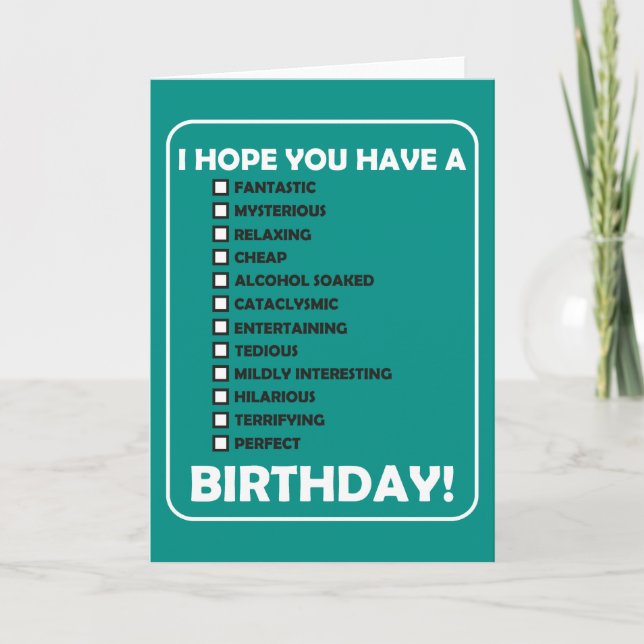 Tarjeta Espero Que Tengas... Cumpleaños (Anverso)