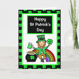 Tarjeta Espero que tengas suerte, Día de San Patricio