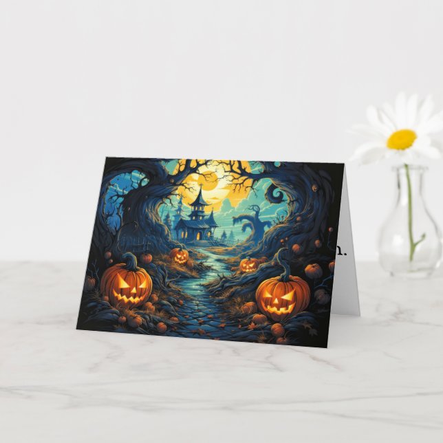 Tarjeta Espero Que Tengas Una Feliz Halloween (Planta pequeña)