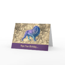 Espero que tu cumpleaños sea como león azul salvaj