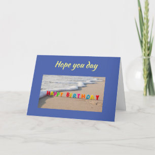 TARJETA ESPERO QUE TU CUMPLEAÑOS SEA COMO UN "DÍA EN LA PL