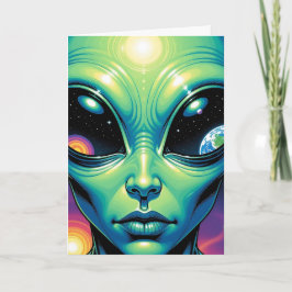 Tarjeta Espero que tu cumpleaños sea otro mundo | Alien