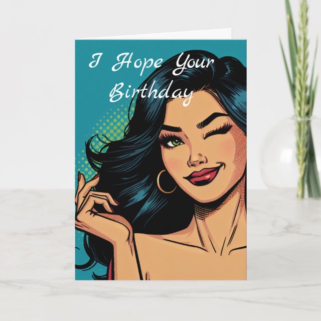 Tarjeta Espero que tu cumpleaños sea tan asombroso como yo (Anverso)