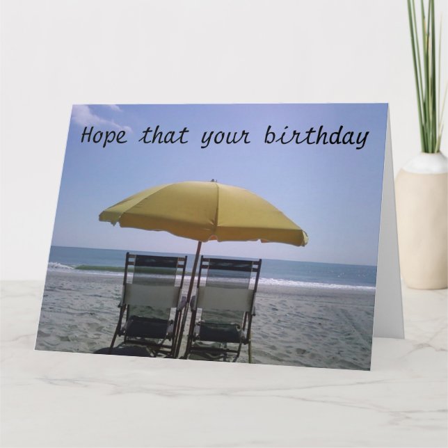 TARJETA ESPERO QUE TU CUMPLEAÑOS SEA TAN FELIZ COMO EL DÍA (Anverso)