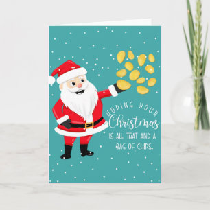 Tarjeta espero que tus Navidades sean todo eso y bolsa de 