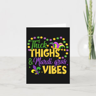 Tarjeta Espesos Mardi Gras Vibes Fleur De Lis Mardi G
