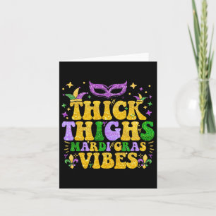 Tarjeta Espesos Mardi Gras Vibes Fleur De Lis Mardi G