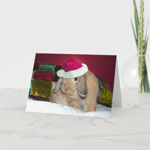 Tarjeta espigada 1 de Navidad del conejito del Lop