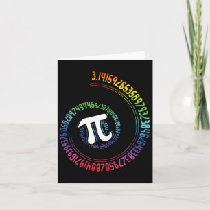 Tarjeta Espiral Arcoiris Nerd Math Geek Matematicista Pi D