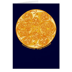 Tarjeta espiral céltica, diseño de la mandala de