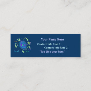 Tarjeta espiral del perfil de la tortuga