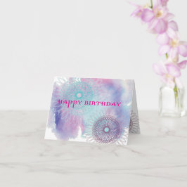 Tarjeta Espirales de cumpleaños